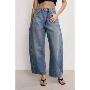 Good American Blue Wide-Leg Jeans